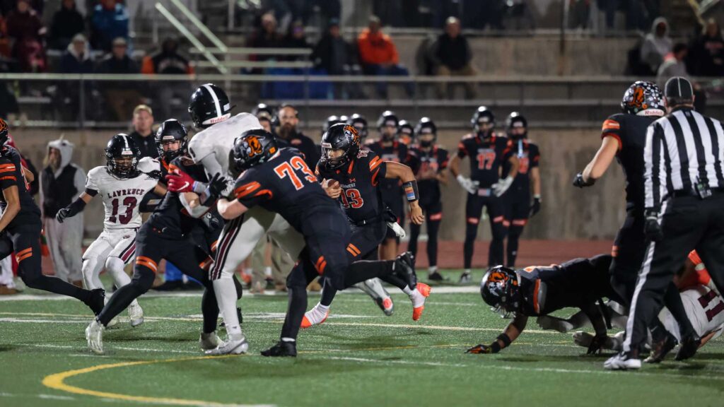 Lawrence High football vs. Shawnee Mission Northwest, playoff opener, action-37