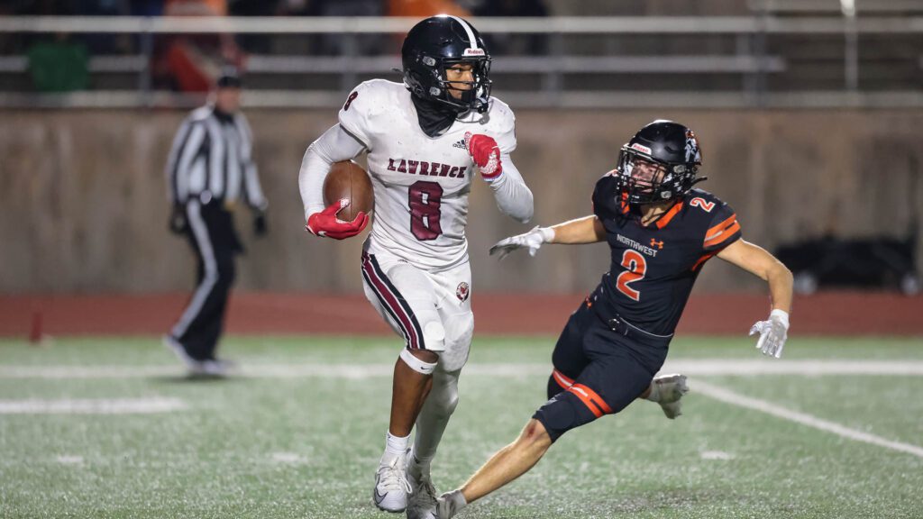 Lawrence High football vs. Shawnee Mission Northwest, playoff opener, action-38