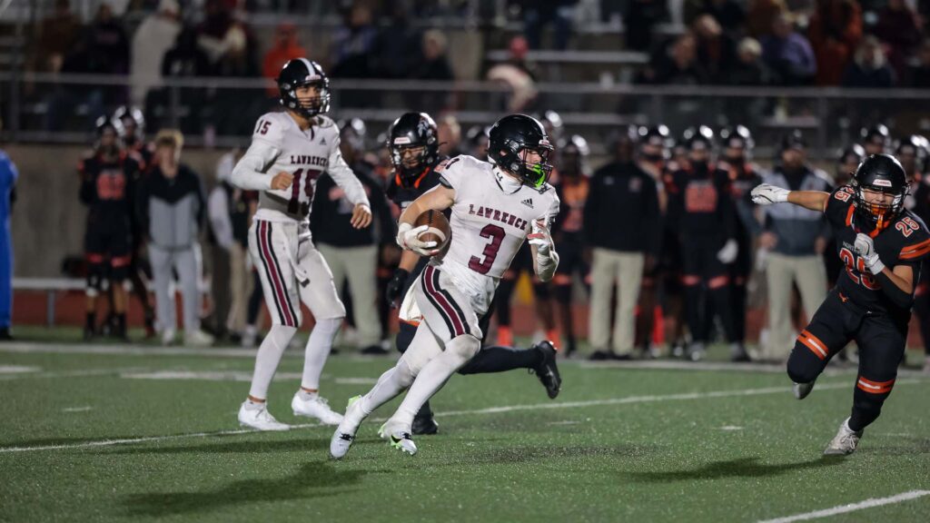 Lawrence High football vs. Shawnee Mission Northwest, playoff opener, action-40